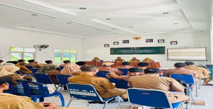 Inspektorat laksanakan Sosialisasi Peraturan Perundang-undangan Pengelolaan Keuangan Desa bagi Kepala Desa dan Perangkatnya se Kecamatan Muara Harus