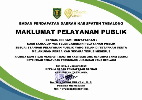 Bapenda Tabalong Tegaskan Komitmen Peningkatan Kualitas Layanan Melalui Maklumat Pelayanan Publik