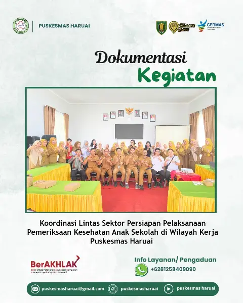Koordinasi Lintas Sektor Persiapan Pemeriksaan Kesehatan Gratis di Wilayah Kerja Puskesmas Haruai