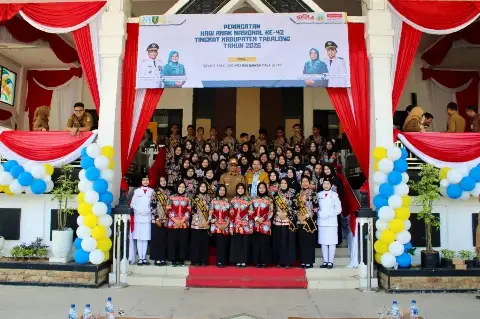 DINSOS P3AP2KB KABUPATEN TABALONG DORONG KOMITMEN PERLINDUNGAN ANAK PADA PERINGATAN HARI ANAK NASIONAL KE-42