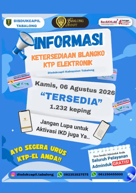 Informasi Ketersediaan Blanko KTP EL