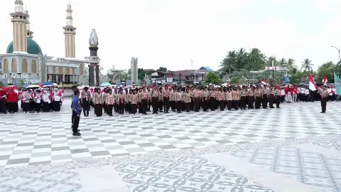 Napak Tilas Perjuangan Berakhir di TMP Tanjung Kencana, Kenang Jasa Pahlawan Lewat Estafet Panji