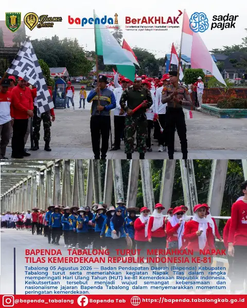 Bapenda Tabalong Turut Meriahkan Napak Tilas Kemerdekaan Republik Indonesia ke-81