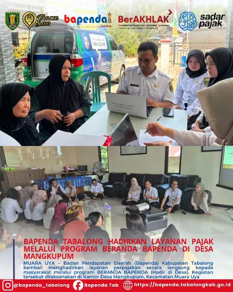 Bapenda Tabalong Hadirkan Layanan Pajak Melalui Program BERANDA BAPENDA di Desa Mangkupum