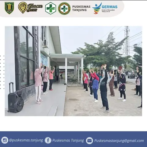 Senam Jum'at Rutin Seluruh Pegawai Puskemas Tanjung