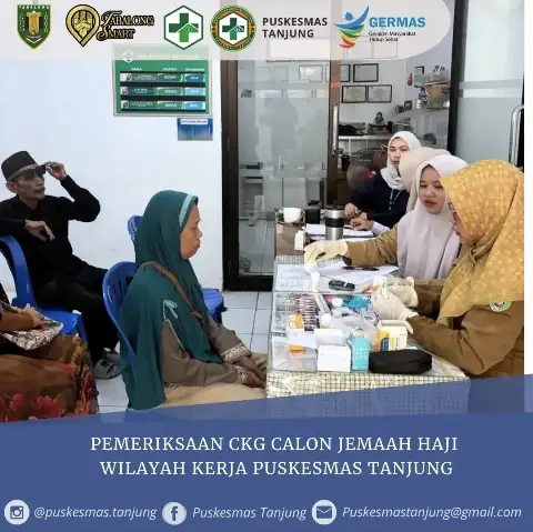 Pemeriksaan CKG CALON Jemaah Haji Wilker Puskesmas Tanjung