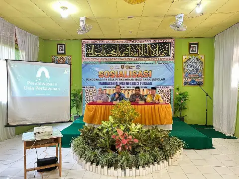 Siapkan Generasi Berencana, Dinas Sosial P3AP2KB  Kabupaten Tabalong Edukasi 45 Pelajar MAN 3 Tabalong tentang Pendewasaan Usia Perkawinan