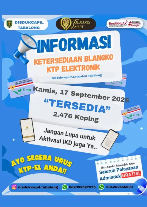 Informasi Ketersediaan Blangko KTP-EL