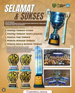 im Kesenian Dinas Pendidikan dan Kebudayaan Kabupaten Tabalong "Sanggar Seni Suluh Banua" meraih prestasi