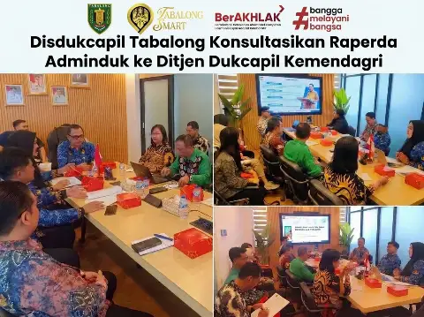 Disdukcapil Tabalong Konsultasikan Raperda Adminduk ke Ditjen Dukcapil Kemendagri
