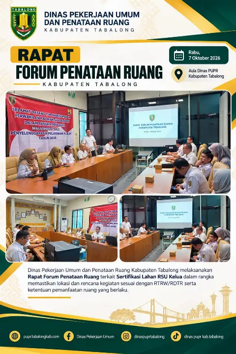 Forum Penataan Ruang (FPR) Kabupaten Tabalong melaksanakan rapat koordinasi 