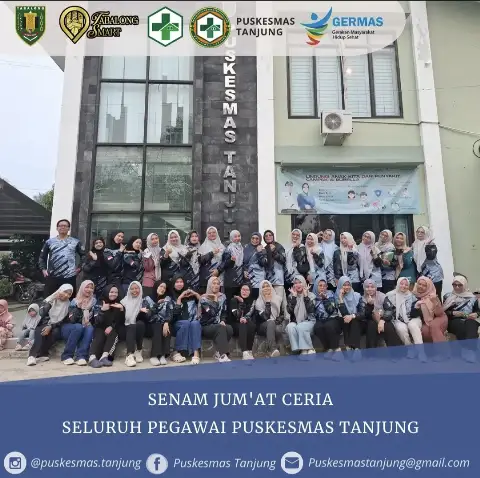Senam Jum'at Ceria Seluruh Pegawai Puskesmas Tanjung