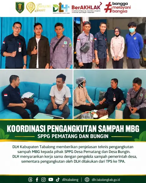 SPPG Desa Pematang dan Bungin Konsultasikan Kerja Sama Pengangkutan Sampah kepada DLH Kabupaten Tabalong