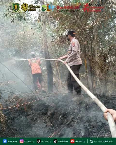 Titik Api di Puncak Gunung Salikung Sulit Dijangkau, Tim Gabungan Lakukan Pemantauan dengan Drone