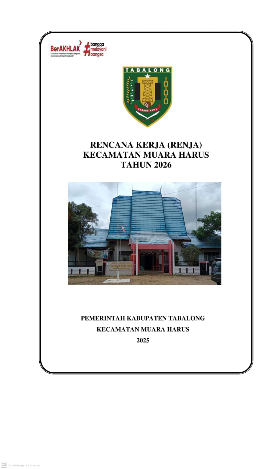 RENCA KERJA KECAMATAN MUARA HARUS TAHUN 2026