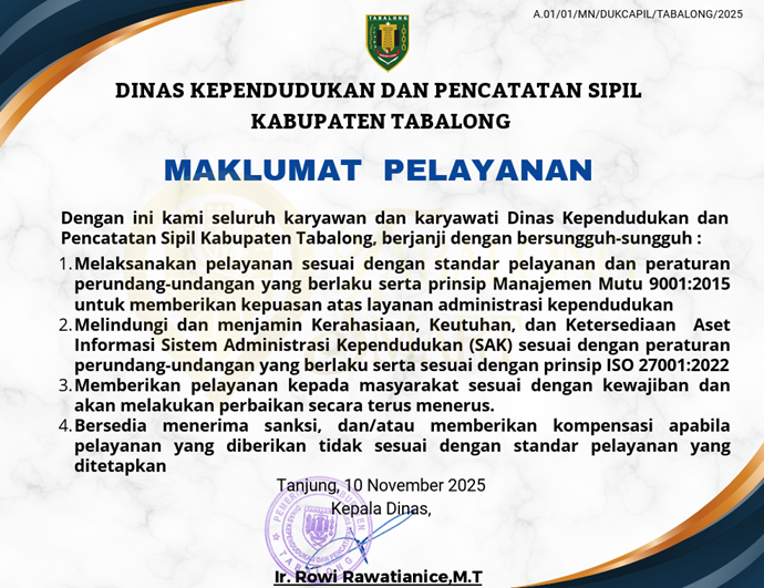 Maklumat Pelayanan